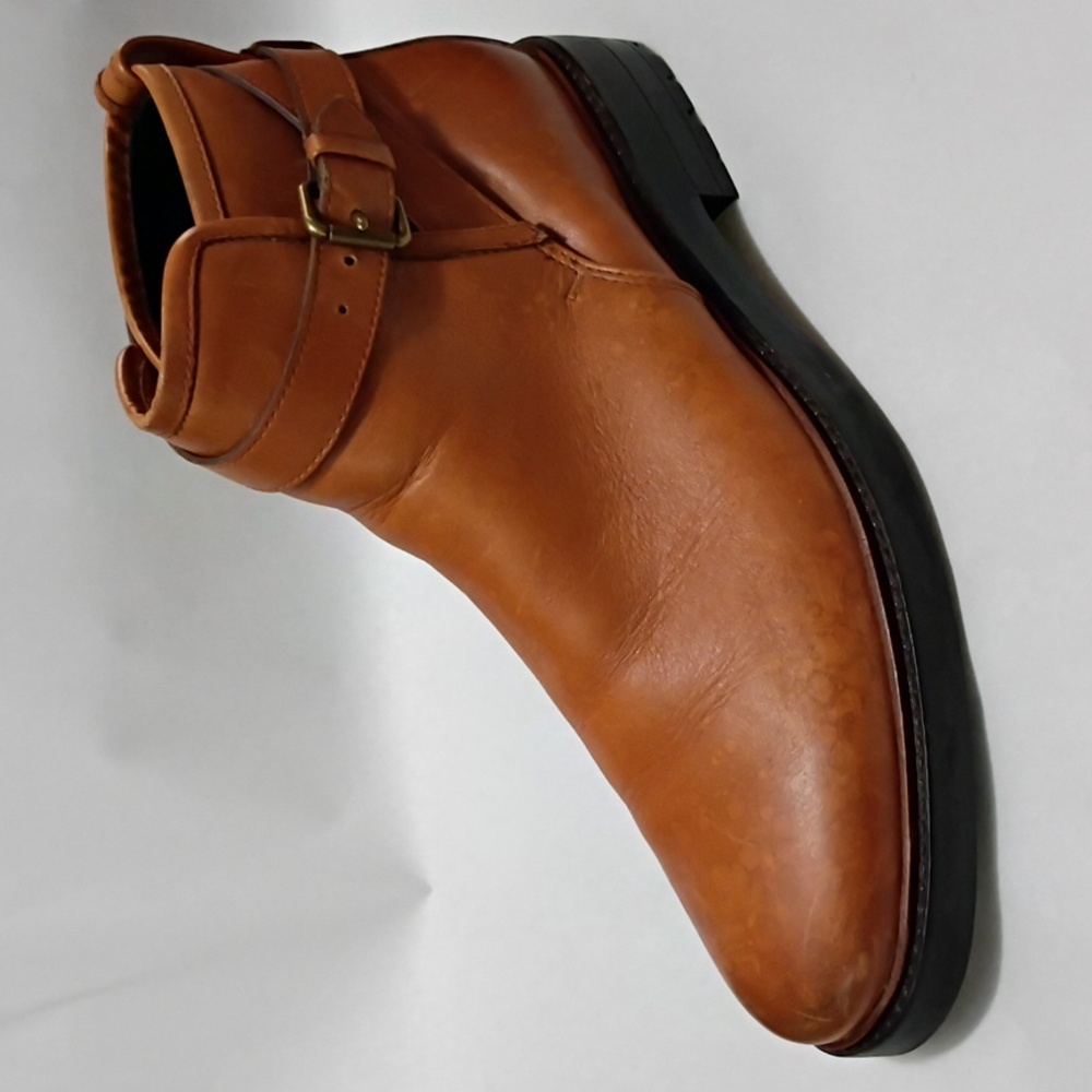 Coach Bryce Brownish Buckle Leather Men's Ankle Boots